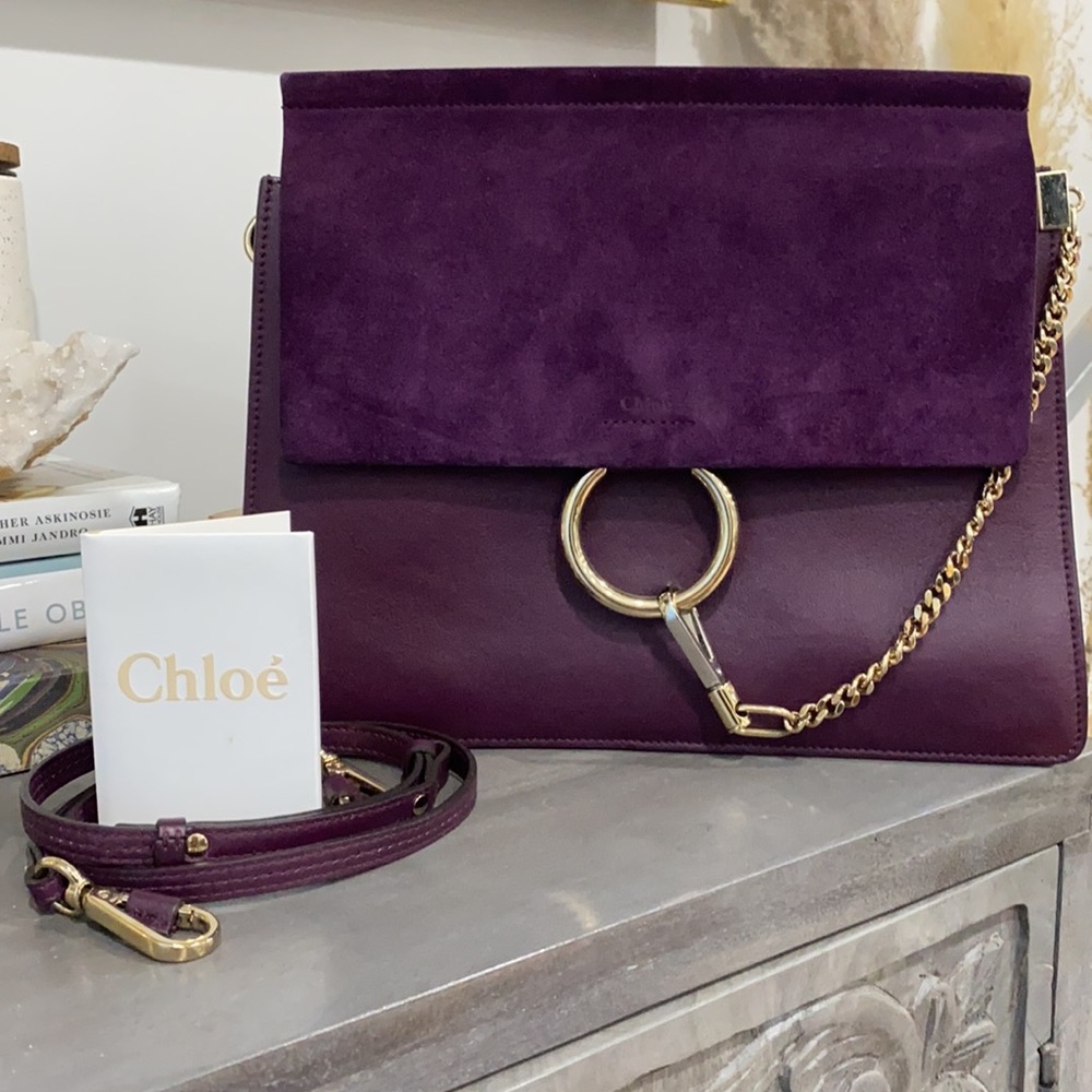 STILL AVAILABLE - Chloé Faye Shoulder Bag in Intense Violine